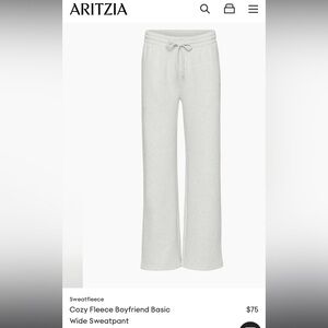 Aritzia TNA Sweatfleece Cozy Fleece Boyfriend Basic
Wide Sweatpant